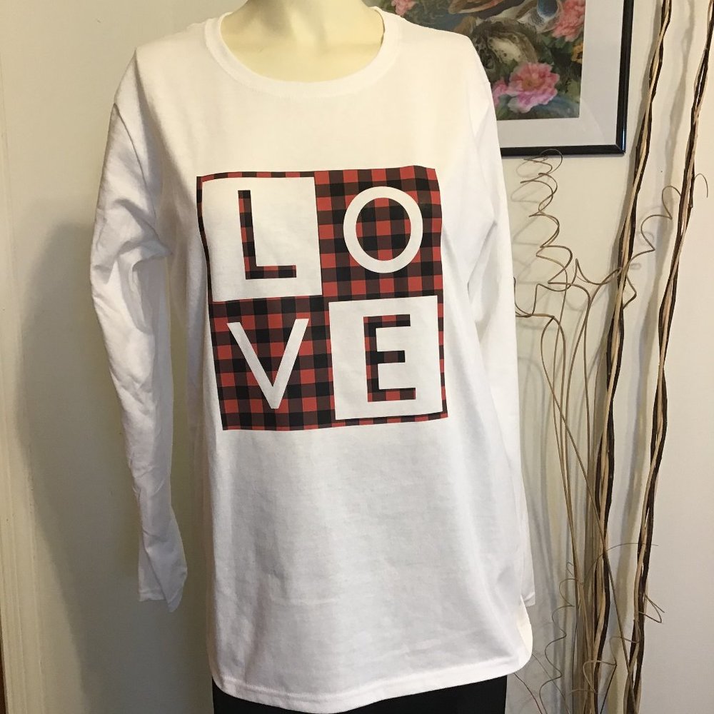 Women Fashion Patterned Love Long Sleeve T-Shirts